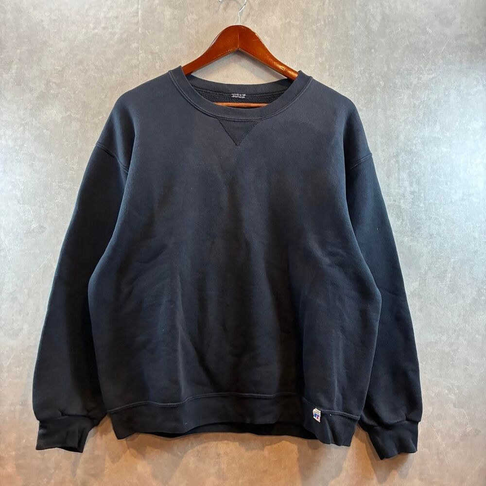 Russell-athletic Men's Black and Navy Sweatshirt